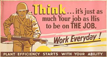 DESIGNERS UNKNOWN.  [WWII PROPAGANDA BANNERS]. Group of 12 posters. Each approximately 36x67½ inches, 91½x171½ cm.